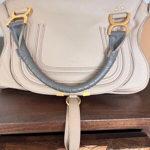 Brand new never Used Chloe taupe medium Marcie shoulder bag